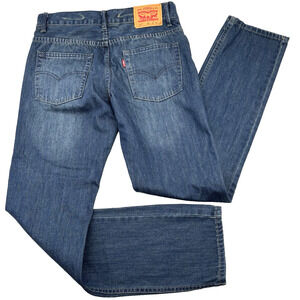 Levi's 511 Slim Medium Dark Wash Mid Rise Straight Leg Jeans Boys 18R 28x30"